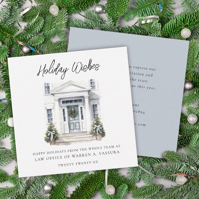 Moderne Geschäftsreisewünsche Quadratische Visitenkarte (Modern Holiday Wishes Business Square Business Card)
