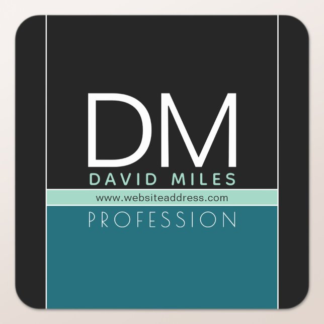 Moderne Geschäftsvorlage | Alle Farben individuell Quadratischer Aufkleber (Von Creator hochgeladen)