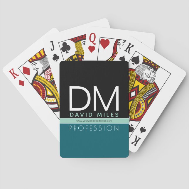Moderne Geschäftsvorlage | Alle Farben individuell Spielkarten (Rückseite)