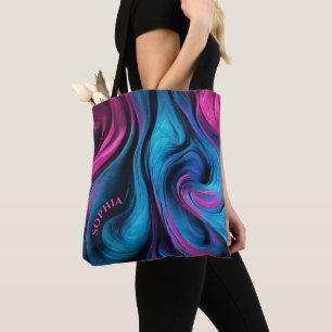 Moderne Geschenke für ihre blauen und Fuchsien- Tasche