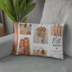 Moderne Geschenkidee mit Foto-Raster für beste Fre Lendenkissen