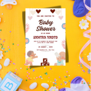 Moderne geschlechtsneutrale Babyparty-Einladung  Einladung
