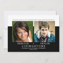 Moderne Geschwister Foto Abschluss Ankündigung