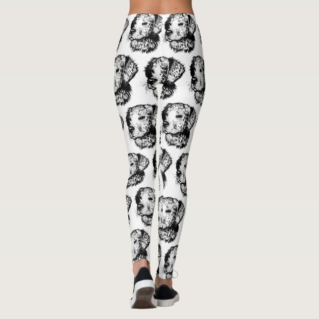 Moderne Gesichtspferde Foto Kinderfrau Fitness Spo Leggings (Rückseite)