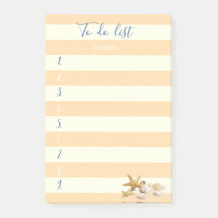 Moderne Gestreifte, Muscheln, To-Do-Liste Post-it Klebezettel