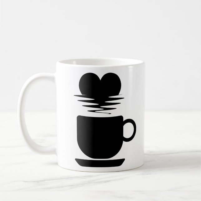 Moderne Getränke-Typografie Kaffeetasse (Links)