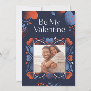 Moderne getüpfelte Herzen Valentinstag Feiertagskarte