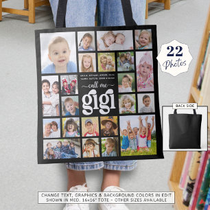 Moderne GIGI 22 Foto Collage Names Tasche
