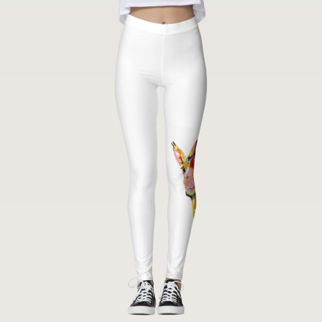 Moderne Giraffen-Leggings durch Künstler Kim Leggings (Vorderseite)