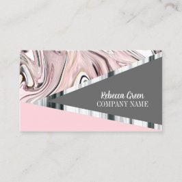 Moderne Girly Chic Stilvoll Pink Gray Mode Schönhe Visitenkarte