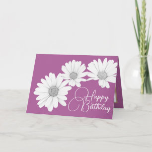 Moderne Girly Daisies Blumengebäck Blume Rosa Gebu Karte