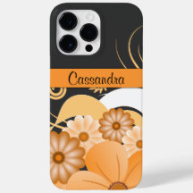 Moderne Girly Ivory Gold Hibiskus Floral Wirbel