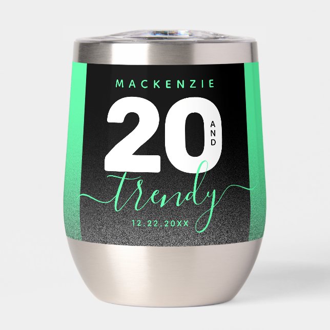 Moderne Girly Mint Green 20 und Trendy (Vorderseite)