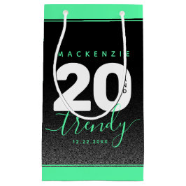 Moderne Girly Mint Green 20 und Trendy Kleine Geschenktüte