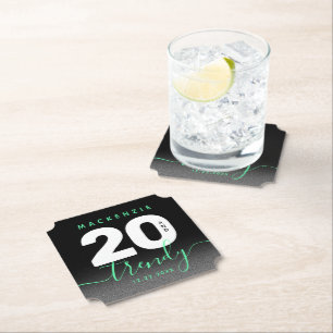 Moderne Girly Mint Green 20 und Trendy Untersetzer