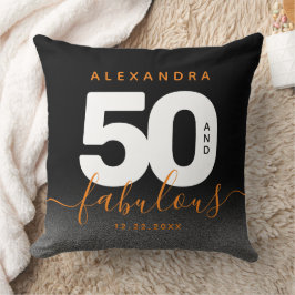 Moderne Girly Orange 50 und fabulous Kissen