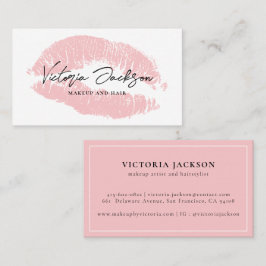 Moderne Girly Pink Lipno Visitenkarte