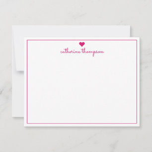 Moderne Girly Pink Magenta Herzinfarkt Mitteilungskarte