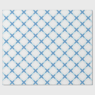 Moderne Gitterblau-Klasse Geschenkpapier