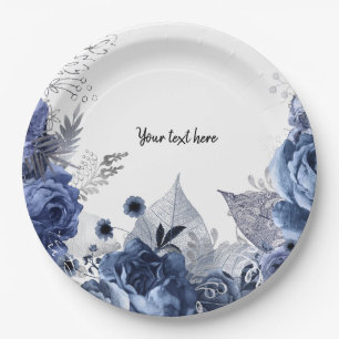 Moderne Glam Chic Blume für jeden Anlaß Pappteller