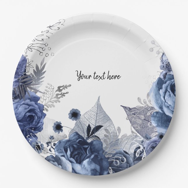 Moderne Glam Chic Blume für jeden Anlaß Pappteller (Vorderseite)