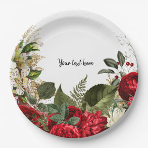 Moderne Glam Chic Blume für jeden Anlaß Pappteller