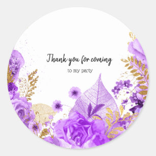 Moderne Glam Chic Blume für jeden Anlaß Runder Aufkleber