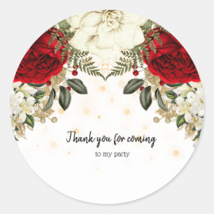 Moderne Glam Chic Blume für jeden Anlaß Runder Aufkleber