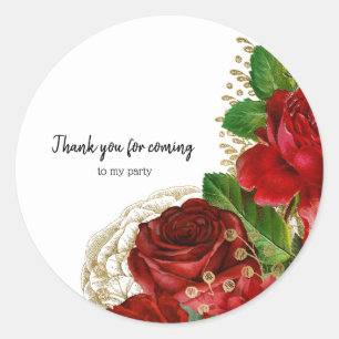 Moderne Glam Chic Blume für jeden Anlaß Runder Aufkleber