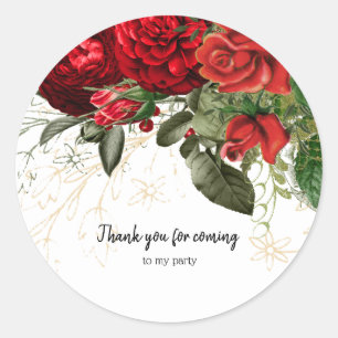 Moderne Glam Chic Blume für jeden Anlaß Runder Aufkleber