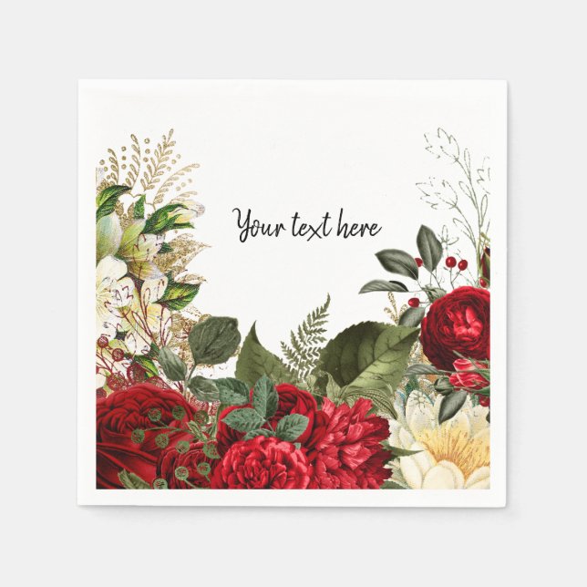 Moderne Glam Chic Blume für jeden Anlaß Serviette (Vorderseite)