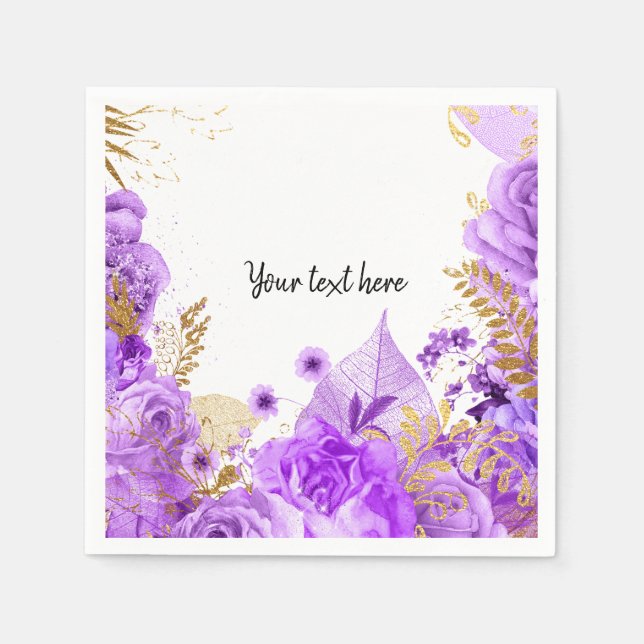Moderne Glam Chic Blume für jeden Anlaß Serviette (Vorderseite)