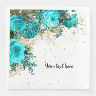 Moderne Glam Chic Blume für jeden Anlaß Serviette