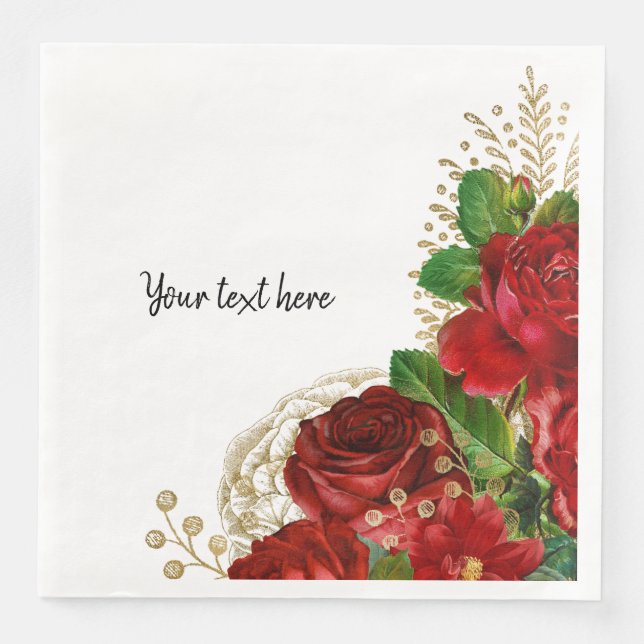 Moderne Glam Chic Blume für jeden Anlaß Serviette (Vorderseite)