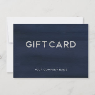 Moderne Glam Marine Bleu et argent Carte cadeau