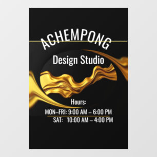 Moderne Glamour-Fassade: Achempong Fashion Hrs Fensteraufkleber
