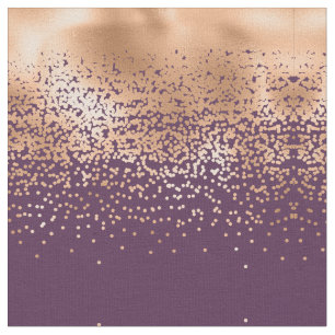 Moderne Glamour Gold Lila Polka Dot Gradient Stoff