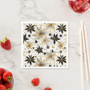 Moderne Glamour-Sterneburst-Blumen Serviette