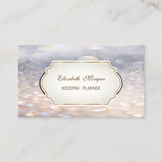 Moderne glamouröse Elegant professionelle Bokeh Visitenkarte (Vorderseite)