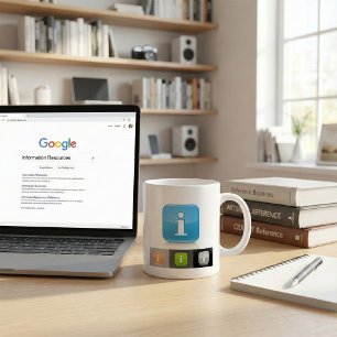 Moderne glänzende Informationssymbole Kaffeetasse