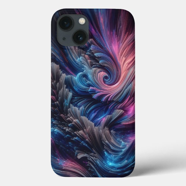 Moderne Glasfaser-Flow-Handyhülle - Lebendiges Bla Case-Mate iPhone Hülle (Rückseite)