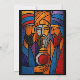 Moderne Glasfenster der Heiligen Drei Könige  Karte