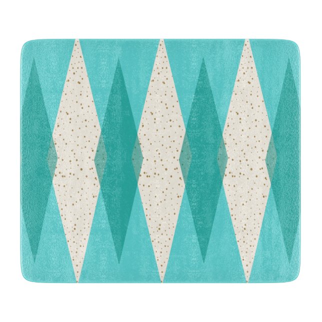 Moderne Glasschneideplatte aus dem Mittelalter der Schneidebrett (Vorderseite)