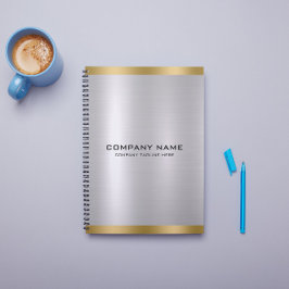 Moderne, glatte Silber- und Gold-Metallic-Textur Notizblock