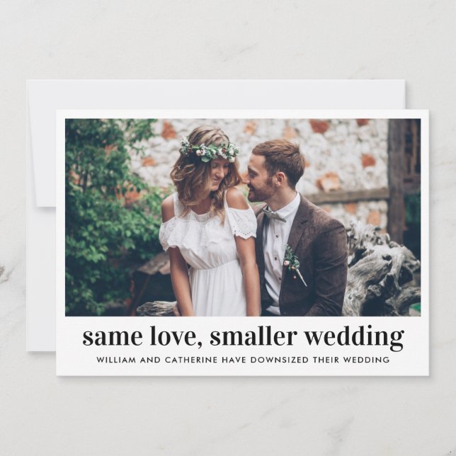Moderne gleiche Liebe Kleineres Hochzeitsszenario- Ankündigung (Vorderseite)