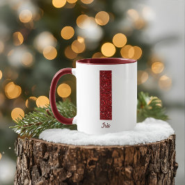 Moderne Glitter-Monogramm-I-Tasse mit Namen Tasse