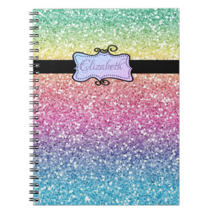 Moderne Glitter-Ombre, Personalisiert Notizblock