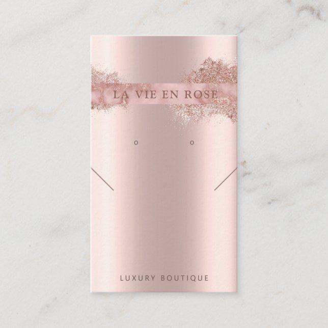 Moderne Glitzer Ohrring-Display-Karte Visitenkarte (Vorderseite)