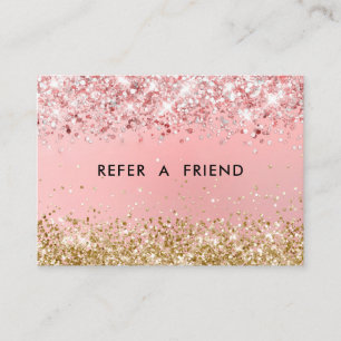 Moderne Glitzer Salon Discount Card Rabattkarte
