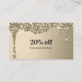 Moderne Glitzer Salon Discount Card Visitenkarte